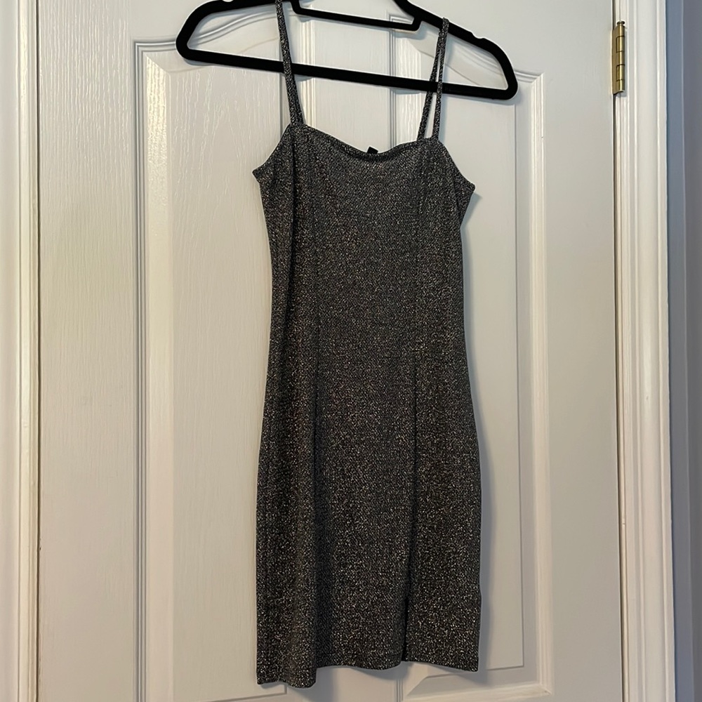 Divided Body-Con Glitter Dress